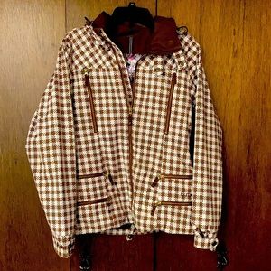 Brown & White Burton Winter Jacket (large)
